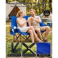 thumbnail image 4 of ABORON Oversized Blue Double Chair for Camping, Double Camping Couch with Phone Holder, Folding Blue Double Size Couch Loveseat for Outdoors, Supports up to 1200 lbs, 4 of 8