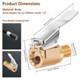 thumbnail image 2 of Ikoopy 12PCS Air Chuck Quick Connect Brass Tire Air Chuck with Clip Adapter Compatible 0.31" Hose No Leakage Tire Inflator Nozzle Adapter Unscrewed Connection Converted to Locking Connection, 2 of 11