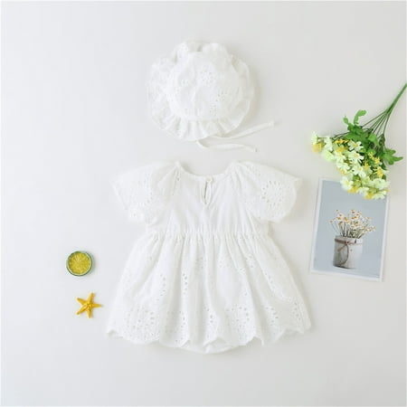 

PEASKJP Girls Rompers and Jumpsuits Short Sleeve Unisex-baby Bodysuits Flexy Fit Sleeveless for Boys and Girls White 6-9 Months