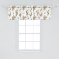 thumbnail image 2 of Watercolor Window Valance, Exotic Dry Pampas Grass Foliage Print Botanical Illustration, Curtain Valance for Kitchen Bedroom with Rod Pocket, 54" X 18", Pale Brown Green and White, by Ambesonne, 2 of 2