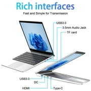 14.1in Windows 11 Pro Laptop, 8GB DDR4, 512GB SSD Computer, Intel Celeron, 1920x1080, 1TB Expansion, Silver