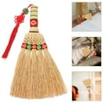thumbnail image 2 of HERFIER Chinese Style Woven Bed Broom Home Desktop Dust Brush Short Handle Broom for Home 11.4x5.7x0.98in, 2 of 8