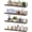 15 inch 4-pack Gray, variant on ANHXN Acrylic Shelves for Wall, Clear Acrylic Floating Shelves for Bathroom Bedroom, Invisible Bookshelf Wall Ledge Storage Shelf Books Perfume Toys Action Figure Display Shelves