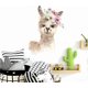 thumbnail image 2 of Cute Alpaca Cub Wall Stickers, sacinora Cartoon Animal Wall Decals Removable Vinyl Peel and Stick for Kids Baby Living Room Bedroom Children's Room Nu, 2 of 4