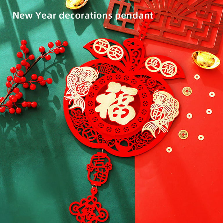 40# 2024 CNY Decorations Fu Pendants Chinese New Year Wall