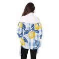 thumbnail image 4 of FORMRS Womens Scarf Winter Soft Long Big Warm Shawls Wrap Tassel Scarves, Light Blue Lemon, 4 of 9