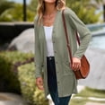 thumbnail image 4 of ASFGIMUJ Women's Open Front Lightweight Cardigan Long Sleeve Button Down Loose Outwear, 4 of 7