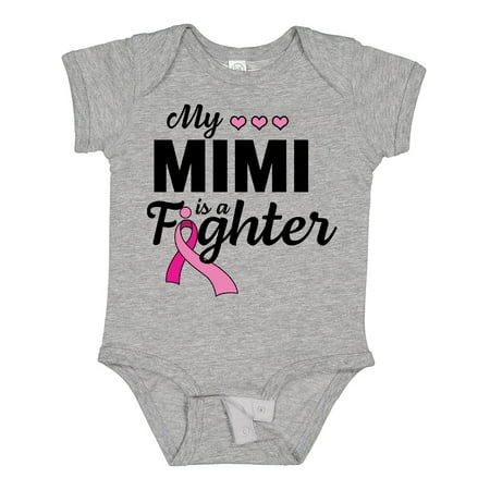 

Inktastic Breast Cancer Awareness My Mimi is a Fighter Gift Baby Boy or Baby Girl Bodysuit