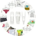thumbnail image 6 of 40pc Hanger Clips - White Strong Pinch Grip Clips for Use with Slim-line Clothes Velvet Hangers, Multi-Purpose Finger Clips for Home, 6 of 7