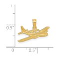 thumbnail image 2 of 14k Yellow Gold Polished Cessna Plane Pendant Necklace 13x19.4mm Pendant for Women - .7 Grams, 2 of 2