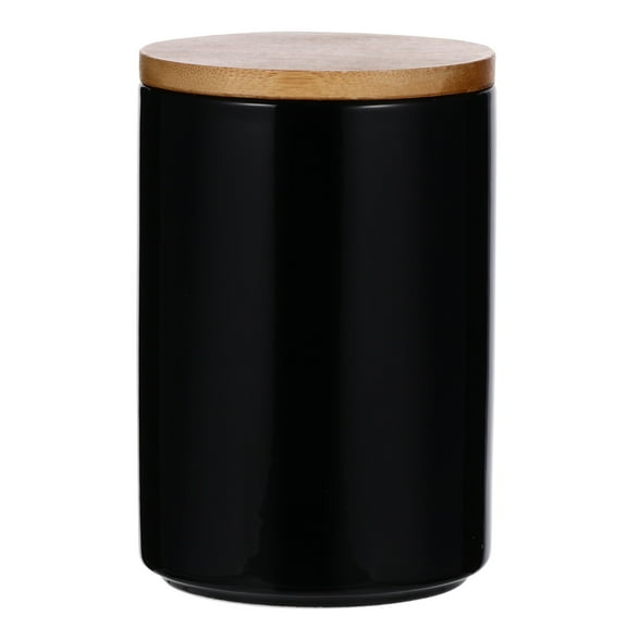 MEIBUTYUP Nordic Style Black Ceramic Kitchen Canister Set, Sealed Storage Containers for Utensils and Food