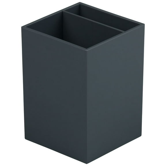 JAM Plastic Pen Holder, Grey, Desktop Pencil Cup Sold Individually