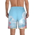 thumbnail image 3 of KLL Cute Pink Mushrooms Men's Casual Summer Beach Shorts Hawaiian Shorts with Pockets-XX-Large, 3 of 5