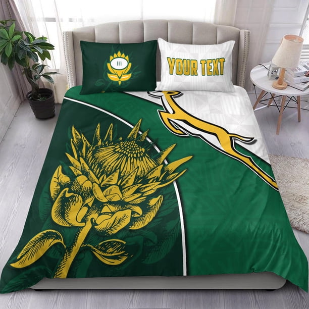 (Personalizado) Sudáfrica Rugby Juego de cama King Protea Proudly