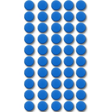 Office Magnets Blue 50 Pack, Heavy Duty Round Refrigerator Whiteboard Locker Magnets (Blue)
