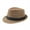 Khaki, variant on Fedora Hat for Men Spring Summer Sun Hats Teardrop Fedora with Black Bands