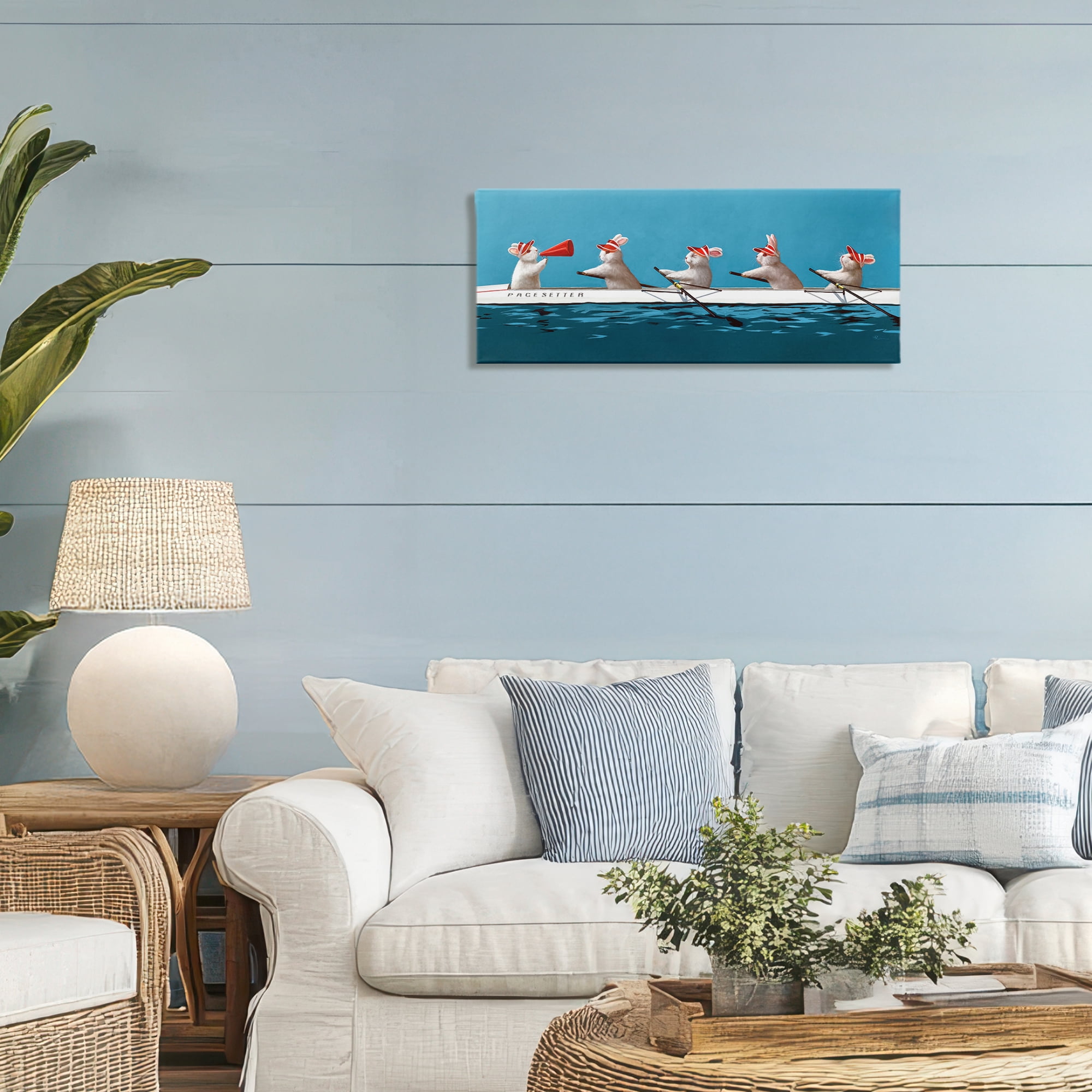 Stupell Industries Bunnies In The Boat Canvas Wall Art, design by Lucia Heffernan