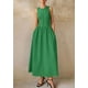 thumbnail image 4 of Vestido PRETTYGARDEN 2025 Verano Maxi sin mangas Verde Talla Grande, 4 of 8