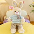 thumbnail image 1 of 2022 Cute Flower Skirt Couple Rabbit Plush Toy / Valentine's Day / Birthday Gift / Mascot of The Year of The RabbitGreen-Boy50cm Deng Xun unisex, 1 of 2