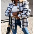 thumbnail image 3 of Camisa y chaqueta de manga larga a cuadros retro informal holgada de otoño e invierno de celebridades de Internet ins europeas y americanas para mujer, 3 of 4