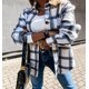 thumbnail image 3 of Camisa y chaqueta de manga larga a cuadros retro informal holgada de otoño e invierno de celebridades de Internet ins europeas y americanas para mujer, 3 of 4