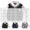 thumbnail image 4 of WUANDIXFA Boys Sweatshirts School Shirts Lapel Button Down Long Sleeve Pullover Tops for Kids Long Sleeve Toddler Boy Shirts,Blue,18-24 Months, 4 of 6