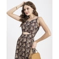 thumbnail image 5 of Moomaya Womens Printed Dress, Spaghetti Strap Cyte Midi Dress, 5 of 9