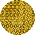 thumbnail image 1 of Ahgly Company Indoor Round Abstract Yellow Modern Area Rugs, 7' Round, 1 of 4