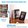 thumbnail image 3 of MaxGear Bookends Acrylic 2 Pairs/4 Pieces Clear Book Ends for Shelves Non-Skid Book Stoppers Decor, 3 of 7