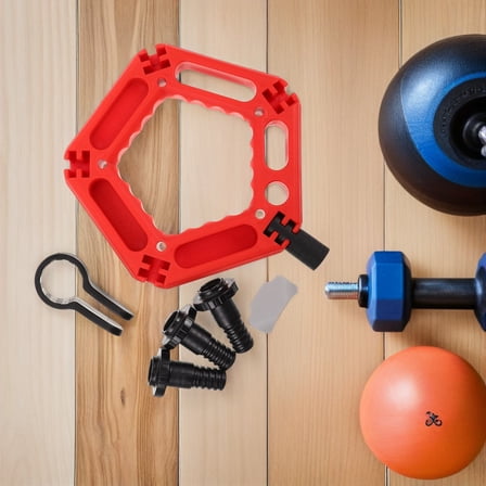 TEHAUX 1Set Red Kettlebell Grip Handle with Adjustable Weight for Fullbody Workout