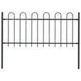 thumbnail image 3 of vidaXL Garden Fence with Hoop Top Steel 39ft Black, 3 of 49