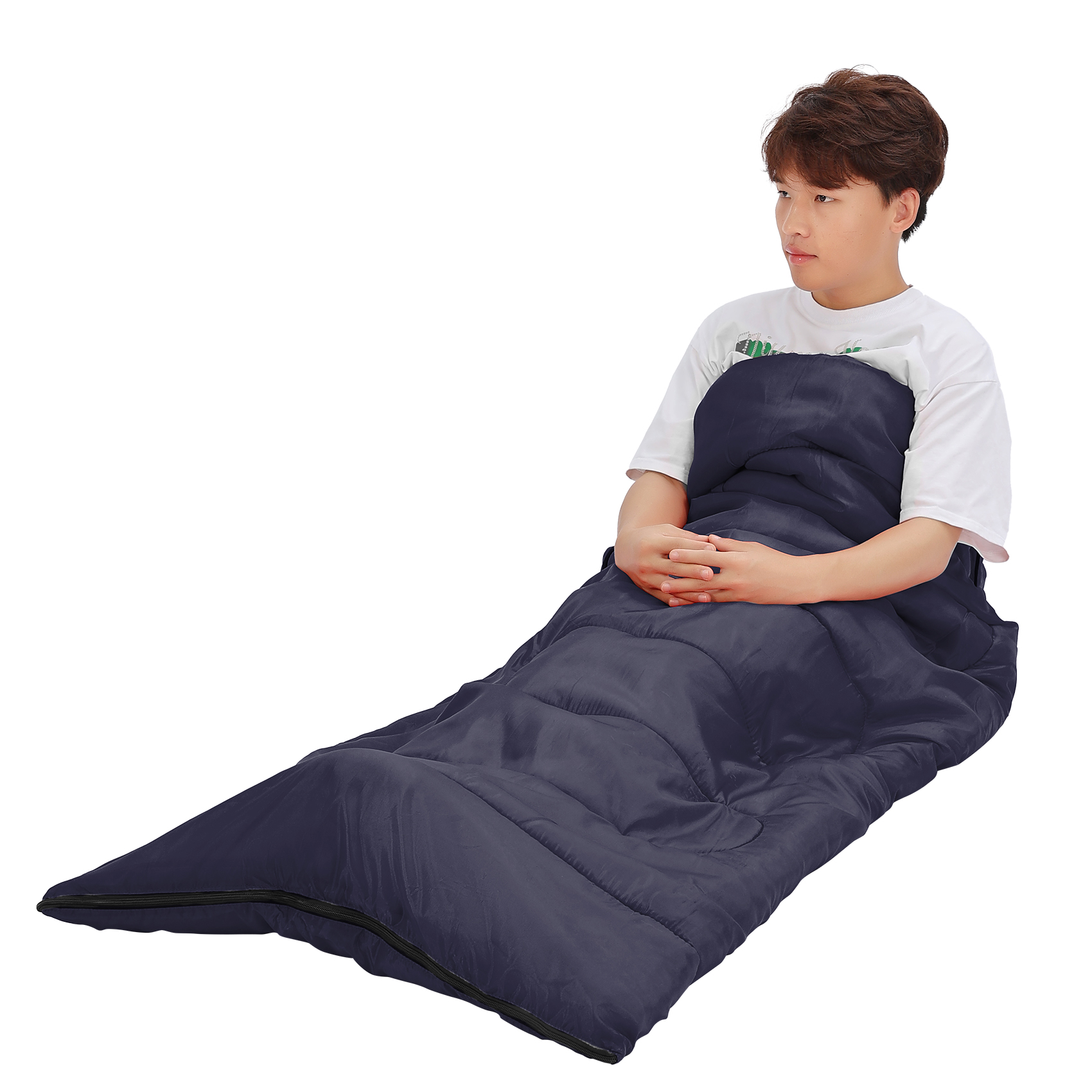Croosse Lightweight Waterproof Sleeping Bag, Navy photo 2