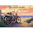 thumbnail image 5 of Long Beach Island, New Jersey, Painterly, The Beach Is Calling, Beach Bikes, Lantern Press, Premium Playing Cards, 52 Card Deck with Jokers, USA Made, 5 of 5