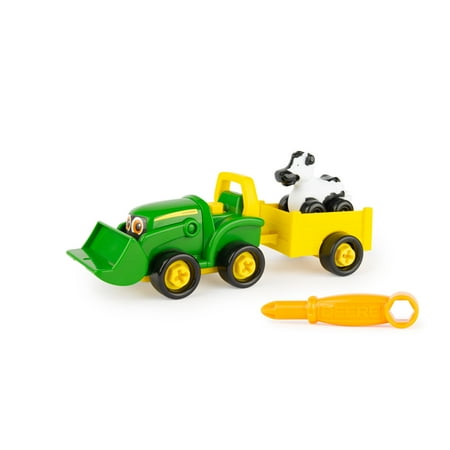 UPC: 0036881472094 | John Deere Build-a-Buddy – Bonnie Scoop Tractor with Wagon Cow and Screwdriver