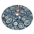 thumbnail image 5 of Cauagu 30" Christmas Tree Skirt Nautical Style Pattern Christmas Tree Decorations Tree Mat for Xmas Decorations Occasion Holiday Home Decor -30", 5 of 7