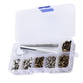thumbnail image 4 of 120 Set Brass Rivet Kit DualSided Leather Snap Fasteners Button Craft Clothing Accessories, 4 of 14