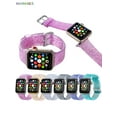 thumbnail image 1 of BadPiggies Soft Silicone Glitter Sport Strap Replacement Band for Apple Watch 38mm 40mm 42mm 44mm iWatch Series 7 6 5 4 3 2 1, 1 of 8