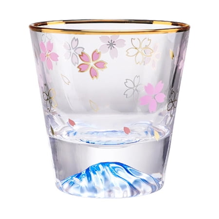

MEGAWHEELS Glass Cup|Mount Fujiyama Beer Glass Coffee Cups|Creative Mountain Shape Wine Glasses Heat-resistant Color Changes Japanese Transparent Water Cup Excellent Touch
