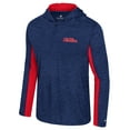thumbnail image 2 of Men's Colosseum Navy Ole Miss Rebels Always Sunny Quarter-Zip Hoodie, 2 of 3