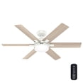 thumbnail image 4 of Hunter - Georgetown Indoor Ceiling Fan With Light, Remote, 52-inch, Fresh White, Modern-style, 6-speed DC Motor, Quick Installation, Energy Star, 52784, 4 of 19