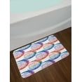 thumbnail image 2 of Boho Art Bath Mat, Ombre Style Colored Crescent Moon with Blossoming Big Rose Flower Petal, Plush Bathroom Decor Mat with Non Slip Backing, 29.5" X 17.5", White and Multicolor, by Ambesonne, 2 of 2