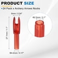 thumbnail image 2 of Uxcell Archery Arrows Nocks, Arrow Shaft Plastic Nocks Replacement Archery Arrows Tail Accessory 24 Pack Inside Diameter 4.2 mm Clear Red - for (Hunting/Shooting/Compound/Recurve Bow), 2 of 7