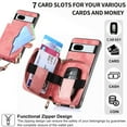 thumbnail image 6 of for Google Pixel 7a Wallet Case, Crossbody Phone Purse with Card Holder for Women, Zipper PU Leather Carrying Cover Gift with Shoulder Strap Kickstand Anti-drop for Google Pixel 7a - Pink, 6 of 8