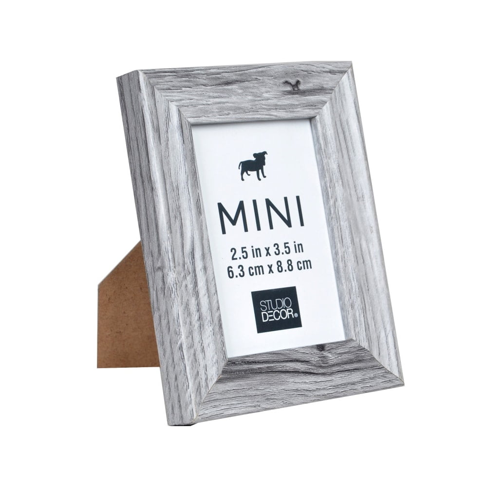 24 pack gray wood grain 2 5 x 3 5 mini frame by studio d cor