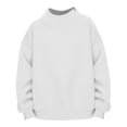 thumbnail image 2 of Jalioing Mock Neck Sweatshirt for Kids Casual Fashion Solid Color Long Sleeve Pullover Fall Winter Tops for Boys Girls, 2 of 9