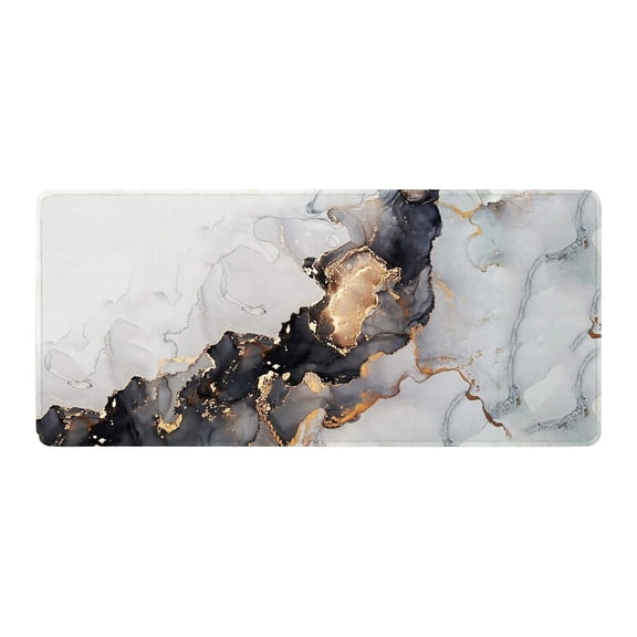 Large Pad Desk Mat with Leaf Print for Home Gaming and Study 400x900mm Rubber Keyboard Pad Home & Pad Nice Edge Thick Desk Mat Laptop