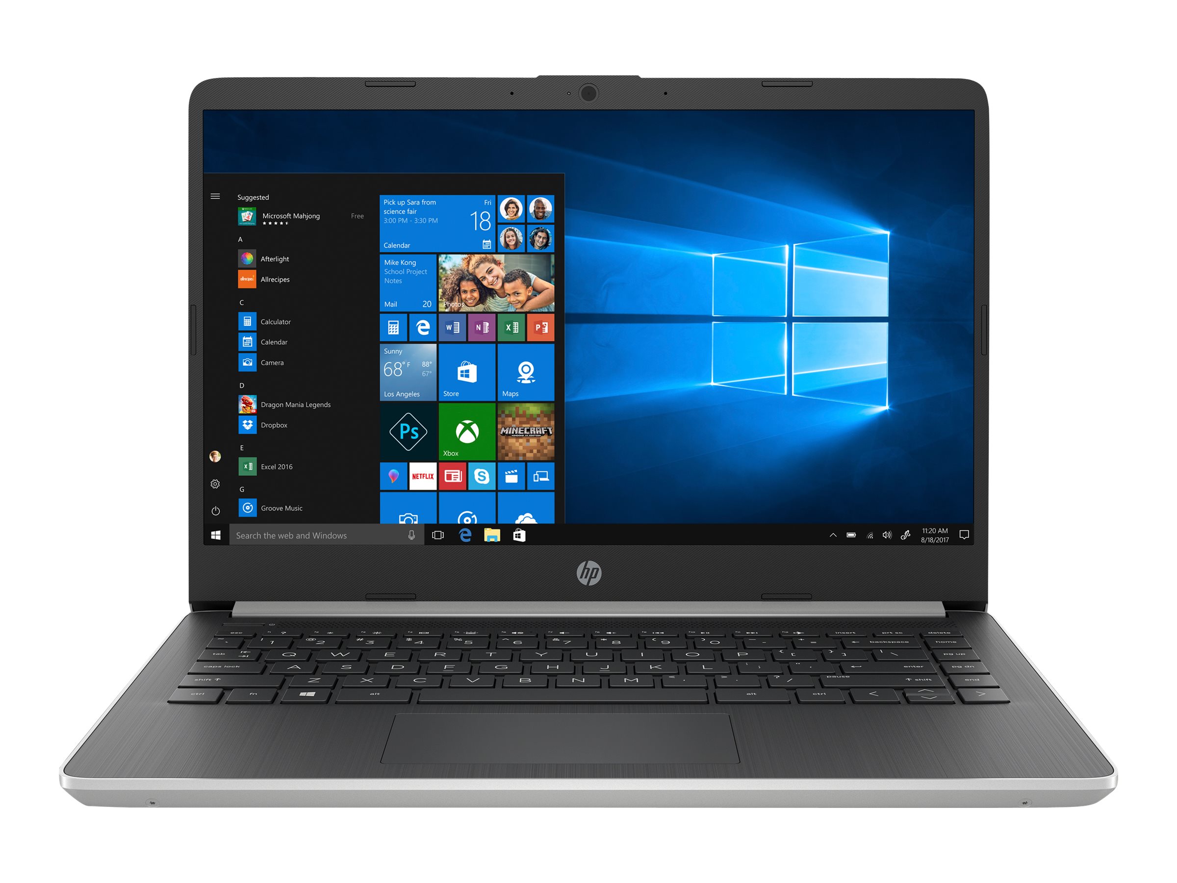 HP 14-dq1039wm 14" HD i5-1035G1 1.0GHz 8GB RAM 256GB SSD Win 10 Home Natural Silver - image 2 of 6