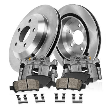 Callahan Brake Parts Brake Kit for CADILLAC CHEVROLET GMC Select Models Rear Replacement Brake Rotors and Ceramic Brake Pads with Calipers EBYK024162