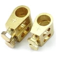 thumbnail image 1 of Huggegwe Kit de Connecteurs de Bornes de Batterie en Cuivre Pur - Câbles de Batterie de Voiture Universels Négatifs et Positifs pour Voiture Van Chariots Bateau - Clips de Bornes de Batterie de Voiture Améliorés, 1 of 7