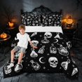 thumbnail image 2 of Homewish Halloween Witch Skull Queen Comforter Set, Celestial Crystal Comforter Sets Queen, Black White, Black Reversible, 3-Piece 1 Comforter and 2 Pillowcases, 2 of 6